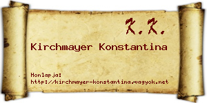 Kirchmayer Konstantina névjegykártya